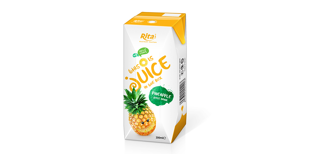 Pineapple Juice 200ml Paper Box Rita Brand